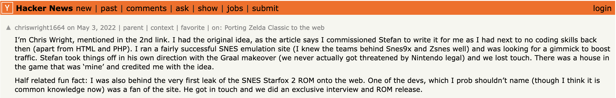 Chris Wright Testifies He Owned Zelda Online, Hacker News
