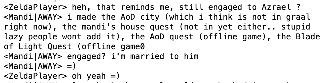 Zelda Player Asks Mandi if She's Engaged to Azrael (She Says She They're Married)