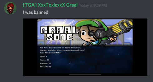 XxxToxicxxX banned for about a day.