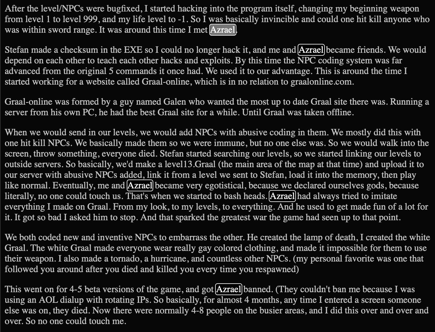 PACHUKA claims Azrael copied him.
