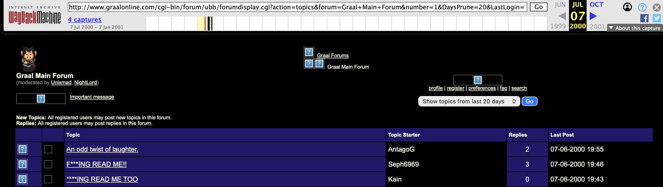GraalOnline.com 2000 Fora Header ft. Antago's "Running Man v.2"